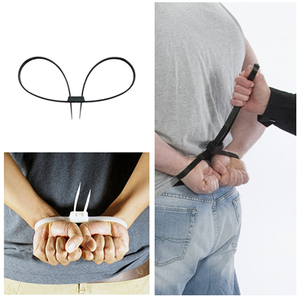 สายรัดพลาสติกสีขาวดำ ความแข็งแรงสูง สำหรับตำรวจ แบบใช้แล้วทิ้ง - Product Image 2