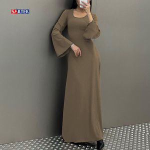 Abito Lungo Elegante da Sera per Donna Estate 2026, Vestito Maxi <span class=keywords><strong>a</strong></span> Maniche Lunghe di Alta Qualità per Feste - Product Image 3