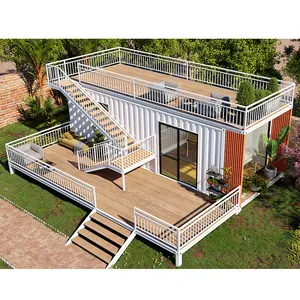 20ft Steel Structures Folding Living Prefab Modular Homes Stackable Foldable Container House
