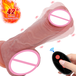 Dildos Đồ chơi tình dục sưởi ấm tinh ranh điều khiển từ xa Dương vật rung Kính thiên văn dildo hậu môn quan hệ tình dục thực tế dildo Vibrator cho phụ nữ - Product Image 1