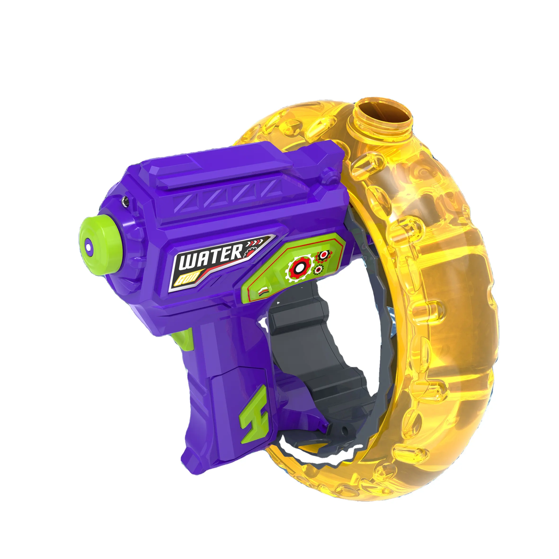 Pistola de agua de gran capacidad de 800ML, juguetes con luz fría, pistola de agua de disparo continuo con un clic, pistola de agua de tiro eléctrico