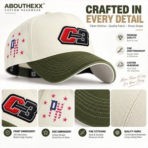 Casquette personnalisée en coton style baseball, design uni, qualité supérieure, prête pour l'impression de marque, approvisionnement en gros, mode moderne, casquette haut de gamme pour homme - Product Image 2