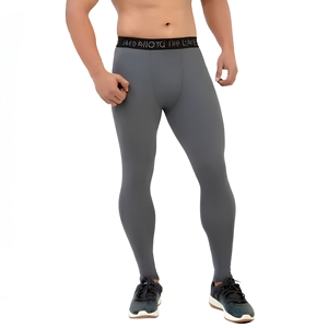 <b>Mens</b> Sport Leggings Custom Logo Compression Tights Factory Wholesale Breathable Athletic <b>Base</b> <b>Layer</b> Pants Importer Choice - Product Image 3
