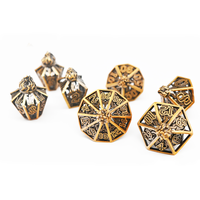 Dés RPG DND personnalisés fabriqués par LM, vente directe, jeu de société en métal, polyédrique 40 mm avec livre gratuit