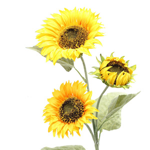 KST 3 Head 6-Inch Sunflowers <b>Silk</b> <b>Flower</b> High Simulation Wedding Decorations 90Cm Length - Product Image 4
