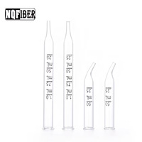 Pipette Pasteur numérique en verre graduée NQFIBER avec tête en caoutchouc, tubes en verre de 0,5 ml, 1 ml, 2 ml, 3 ml, 5 ml, 10 ml