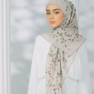 Gran oferta, bufanda musulmana con estampado de gasa de algodón transpirable Premium personalizada, Hijab, nuevo diseño, Bandana étnica malaya, uso diario para niñas - Product Image 2