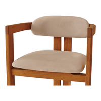 Chaise de salle à manger en bois massif artisanale, siège rembourré, design moderne et élégant, durable, confortable, écologique, chambre à coucher, hôtel
