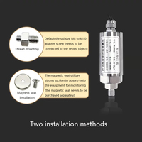 Transmitter Sensor Getaran 2-Kawat 4-20mA Monitor Terintegrasi Kecepatan Amplitudo untuk Peralatan Pompa Motor Berulir/Magnetik