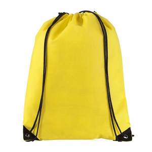 Unisex Fashionable Non-Woven Waterproof Storage <b>Drawstring</b> <b>Bag</b> Letter Pattern TCS Carrying System Nylon Lining Soft Open Closure - Product Image 4