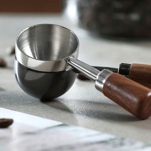 Custom High Quality 15 30Ml Stainless Steel Long Walnut Wooden Handle <b>Spoon</b> Coffee Scoop Measuring <b>Spoons</b> - Product Image 4