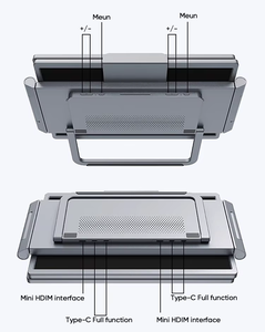 Prix d'usine 14 pouces Triple moniteur d'ordinateur portable portable avec panneau IPS HDR caractéristique USB-C/<span class=keywords><strong>HDMI</strong></span> étendre/écran miroir haut-parleur intégré - Product Image 6