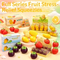 Jouets sensoriels anti-stress en forme d'aliments, en caoutchouc et perles ABS, sonore et moelleux, pour enfants et adultes