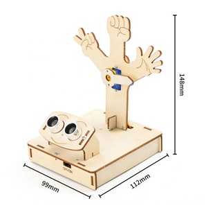 Jeu <span class=keywords><strong>de</strong></span> devinettes à ultrasons, technologie intelligente, petit modèle d'assemblage, éducation STEM, expérience scientifique, aide pédagogique en bois - Product Image 6