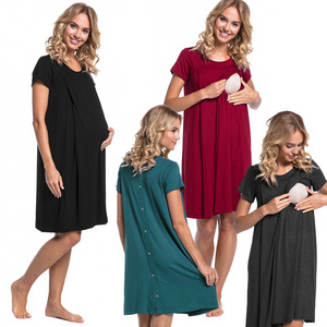 Vestido de Maternidad para Hospital, Estilo Línea A, para Parto y Posparto, Directo de Fábrica - Product Image 1