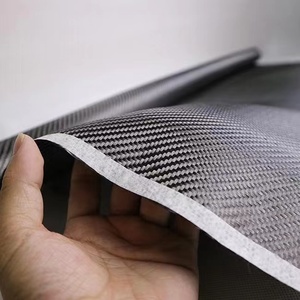 Tela de fibra de carbono estabilizada 3K de 200gsm, rollo de tela de tejido liso de sarga de 100m de longitud para tablas de surf, compuesto de resina epoxi - Product Image 4