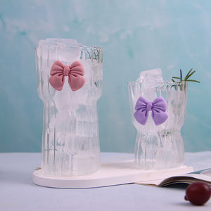 Verre haut gobelet ondulations <span class=keywords><strong>verrerie</strong></span> pour boire Vase à fleurs de table pour mariage coloré <span class=keywords><strong>arc</strong></span> décoration ondulations grands verres - Product Image 4