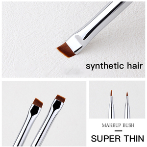 Pincel profesional para delineador de ojos con punta <span class=keywords><strong>biselada</strong></span>, cabezal plano y hoja delgada, pincel de maquillaje portátil para cejas - Product Image 3