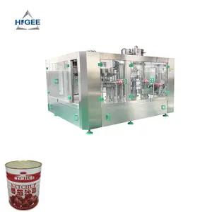 250ml sauce canned filling and seaming machine tomato sauce chilli sauce food can filler seamer labeller production line e
