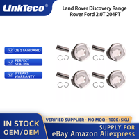 Linkteco 4x Piston et segments de moteur pour Land Rover Discovery Range Rover Ford 2.0T 204PT 2012-2017 AG9Z6108L 40315606 PM010000
