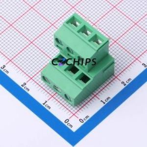MX127HLA-5.08-03P-GN01-Cu-Y-A <b>Screw</b> Terminal <b>Block</b> Through hole Component THT,P=5.08mm Connector 2x3P 5.08mm Green Through Hole - Product Image 1