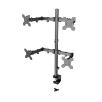 Support métallique pour écran de 10 à 27 pouces, bras double réglable pour moniteur LCD, support de bureau et support pour ordinateur portable, support pour téléphone