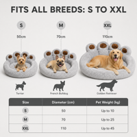 Lits pour chiens et chats de toutes tailles, très tendance, luxueux, mignons, en forme de patte d'ours, écologiques, chauffants, en forme de canapé pour animaux de compagnie