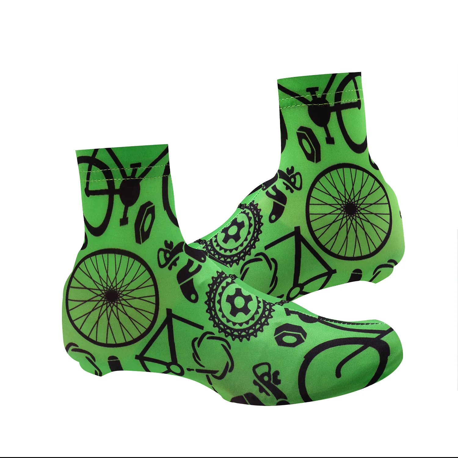 Couvre-chaussures de vélo, vert, coupe-vent, couvre les orteils de cyclisme pour hommes et femmes, accessoire de bicyclette, housse étanche