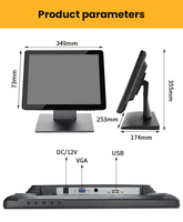 Nuevo Monitor de Pantalla Táctil OSCY OTM-1500C de 15 Pulgadas, LCD Industrial para Negocios, TFT con Retroiluminación LED, 4:3 1024x768, Interfaz VGA+USB