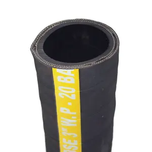 6 inch heavy duty abrasive resistant NR and SBR synthetic dual wire spiral rubber bulk material suction hose