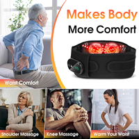 Coussin chauffant électrique 5000mAh masseur de taille sans fil ceinture arrière enveloppement 3 Modes de massage par vibration à chauffage rapide pour application corporelle