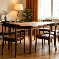 Meubles de bistrot vintage en bois pour café et restaurant, ensemble de tables et chaises, vente chaude