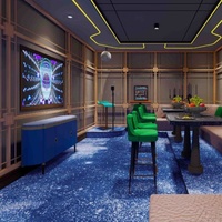 Hôtels, casinos, cinémas et théâtres de luxe personnalisés avec des murs, des tapis et des carreaux de sol imprimés en 3D à la mode
