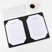 Porte-menu en cuir sur mesure A4 A5 A6, porte-menu de table de restaurant, porte-menu d'hôtel, bar, salon, école, porte-certificat en cuir