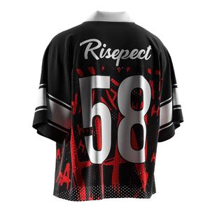 เสื้อโปโลอเมริกันฟุตบอลทรงหลวม เนื้อผ้าซับเหงื่อ ดีไซน์วินเทจ ลายพิมพ์แบบสั่งทำ เหมาะสำหรับชุดทันสมัย - Product Image 6