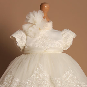<span class=keywords><strong>Abito</strong></span> <span class=keywords><strong>Bianco</strong></span> per Bambina, Produzione all'Ingrosso a Prezzo di Fabbrica, Vestito da Cerimonia per Bambine con Fermaglio per Capelli Gratuito - Product Image 4