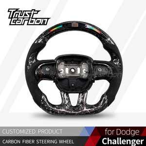 Volante Sportivo in Fibra di Carbonio Forgiata Bianca con LED Intelligenti per <span class=keywords><strong>Dodge</strong></span> <span class=keywords><strong>Charger</strong></span> e Challenger SRT 2019-2023 - Product Image 2