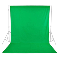 1.6 X 3M / 5 X 10FT Layar Latar Belakang Studio Fotografi Non-woven 3 Pilihan Warna Hitam Putih Hijau