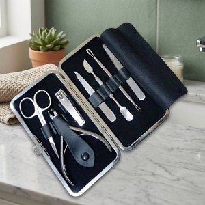 Kit de manucure professionnel en acier inoxydable écologique ASAP avec coupe-ongles 7-en-1, ensemble personnalisable de 7 outils de soin des ongles - Product Image 5