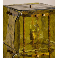 Lampe de sol en verre de Murano vert décoratif de luxe pour l'intérieur, fabriquée à la main, pour le salon