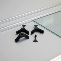 Connecteur d'angle en plastique 13,5A, étanche, argenté, pour barre, à brancher, pour joint de fenêtre en verre, OEM