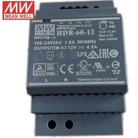 Alimentation à découpage sur rail MEANWELL 60W HDR-60-5 HDR-60-12 HDR-60-24 HDR-60-48 48V 24V 12V 5V 5A 2.5A 4A 6A Short Killer ACDC 60