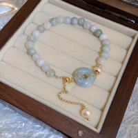 Bracelet en pierre d'opale, Bracelet en pierre, perle d'eau douce, de haute qualité, fait à la main, porte-bonheur en œil de chat, Jade pour femmes