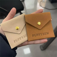 Logo personnalisé mignon petits sacs de rangement de bijoux en microfibre boucle d'oreille anneau breloque collier organisateur à la main cadeaux promotionnels pochettes