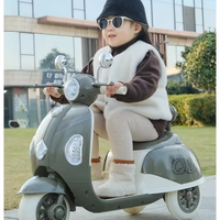 Sepeda Motor Listrik Anak 6V dengan Musik Edukasi Dini, Gaya Retro Vespa, Motor Anak yang Aman dan Bergaya