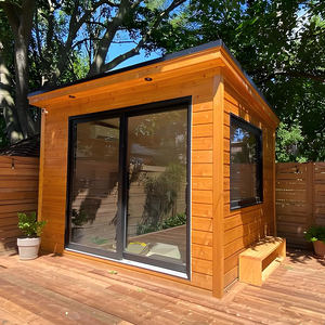 Sauna d'extérieur de qualité supérieure pour 4 personnes, en cèdre rouge, infrarouge, pour jardin, petit espace - Product Image 5
