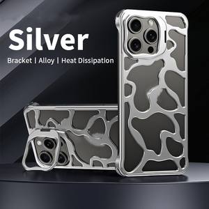 เคสโทรศัพท์แบบโปร่งแสงระบายความร้อน ดีไซน์โลหะอะ<span class=keywords><strong>ล</strong></span>ูมิเนียม พร้อมที่ยึดก<span class=keywords><strong>ล</strong></span>้อง สำหรับ iPhone 15 14 <span class=keywords><strong>13</strong></span> <span class=keywords><strong>Pro</strong></span> <span class=keywords><strong>Max</strong></span> - Product Image 6