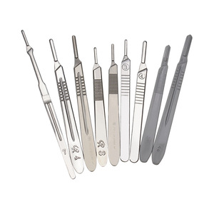 Manche de scalpel en acier inoxydable Lijian, longueur 128 mm, instrument chirurgical vétérinaire réutilisable pour la dissection et la sculpture - Product Image 4