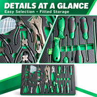 Ensemble d'outils de mécanicien professionnel, kit de réparation automobile manuel avec mallette rigide, boîte à outils en gros pour l'utilisation en garage automobile