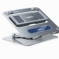 Support de refroidissement pour ordinateur portable à deux vitesses, silencieux, avec plaque de refroidissement semi-conductrice et ventilateur turbo pour configuration de bureau de jeu